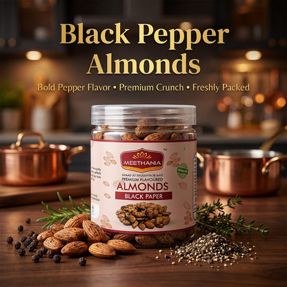 Meethania Black Paper Almonds