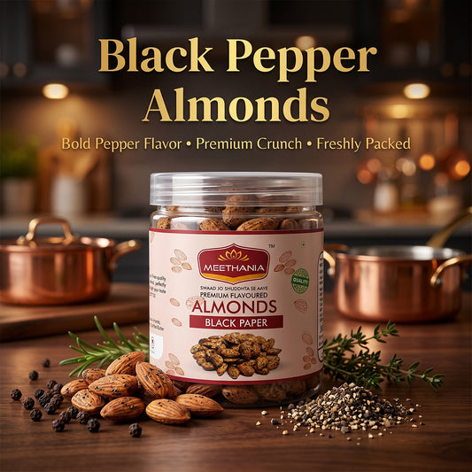 Meethania Black Paper Almonds