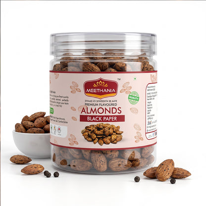 Meethania Black Paper Almonds