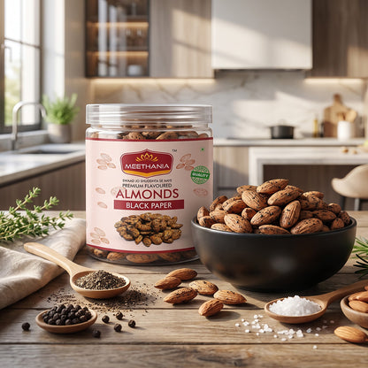 Meethania Black Paper Almonds