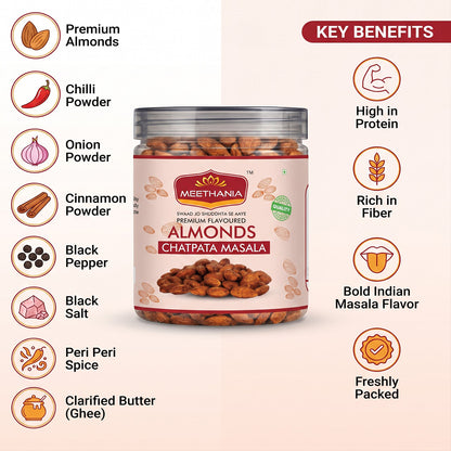 Meethania Chatpata Masala Almonds