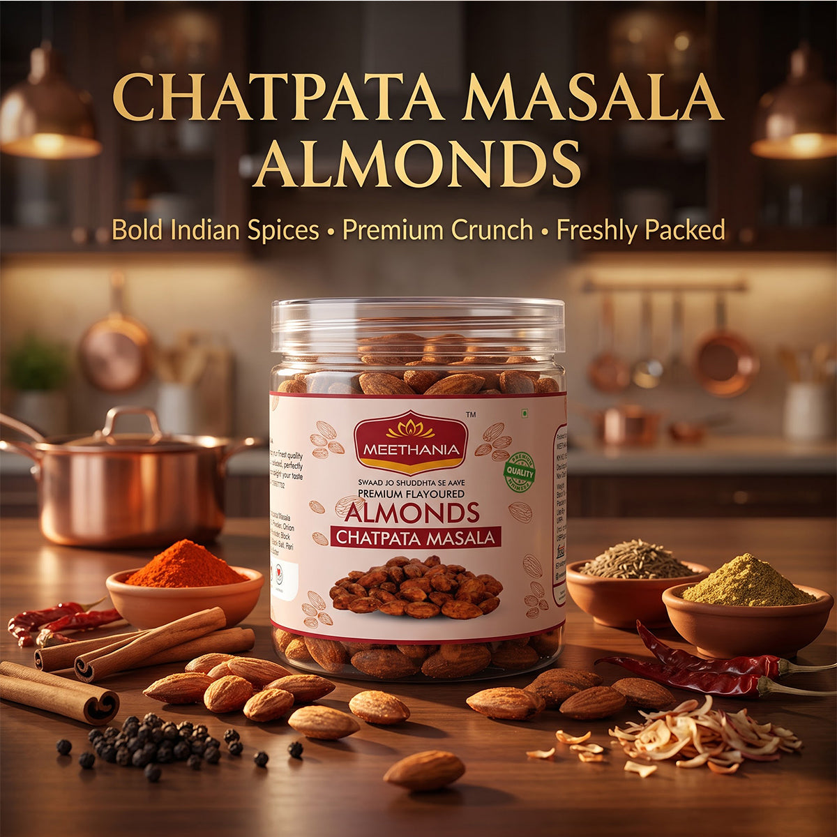 Meethania Chatpata Masala Almonds