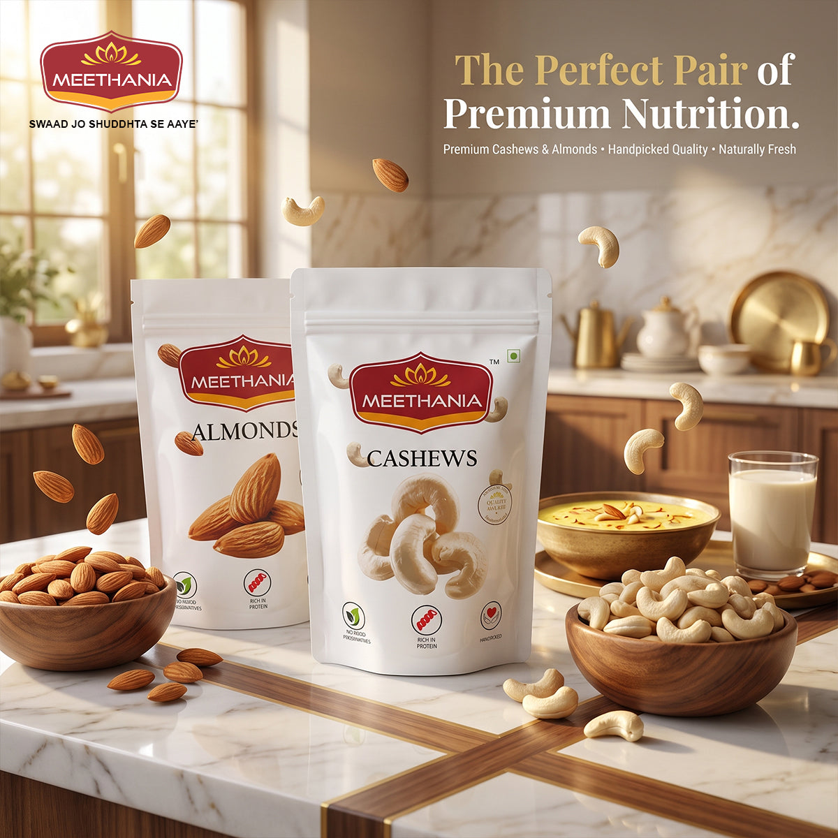 Meethania Almonds & Cashews Combo