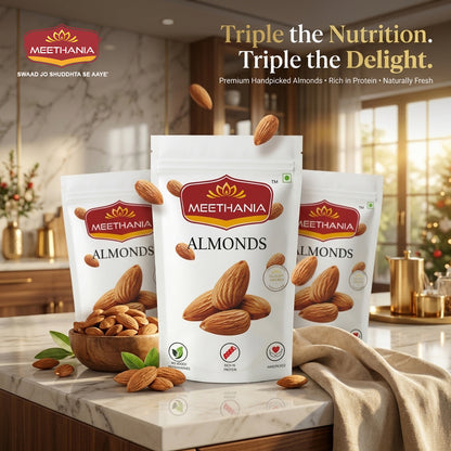 Meethania Premium Almonds – Pack of 3