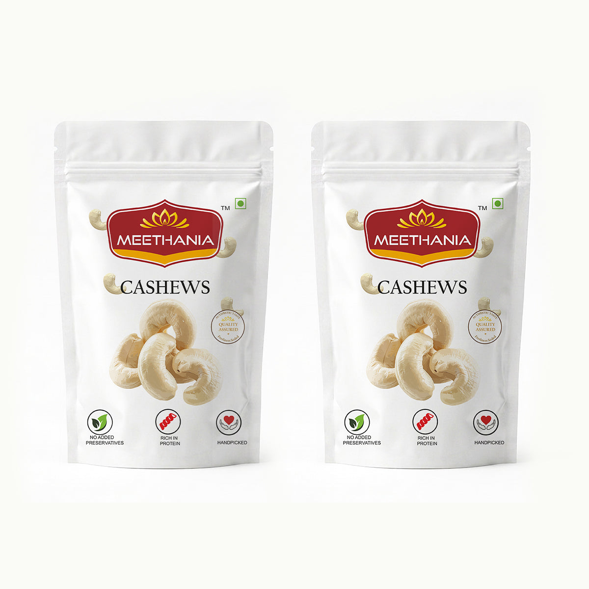 Meethania Premium Cashews – Pack of 2