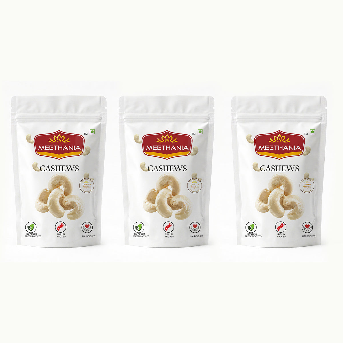 Meethania Premium Cashews – Pack of 3
