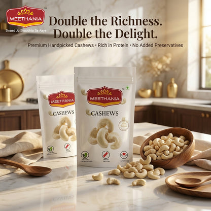 Meethania Premium Cashews – Pack of 2